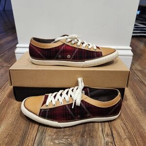 Paul Smith Red and Tan Plaid Sneakers